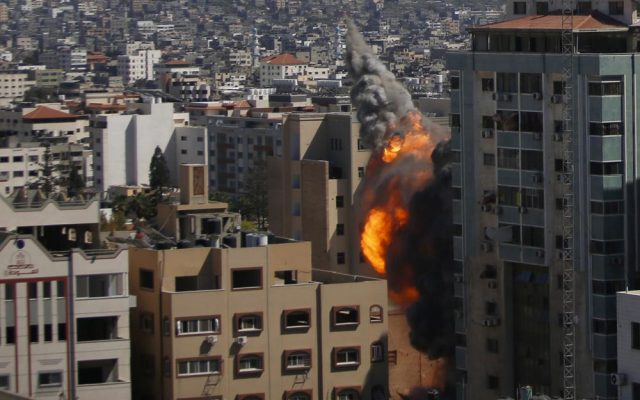 Israeli airstrike on Saturday destroys Gaza building with AP, other media